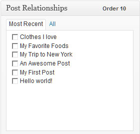 Post Relationship Meta Box